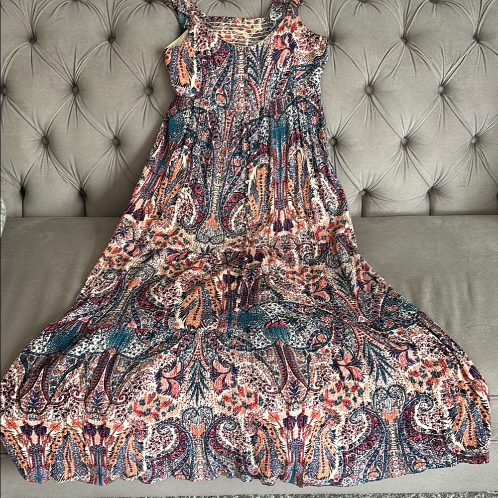 Dex Vibrant Paisley Maxi Dress